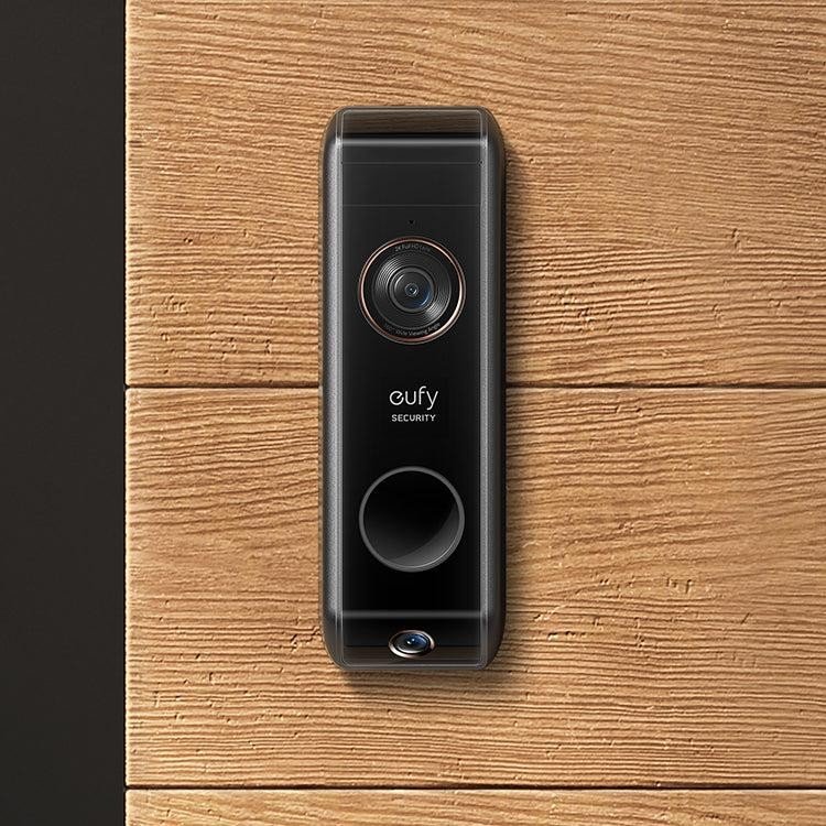 Eufy Video Doorbell S330 battery model installed on wood siding