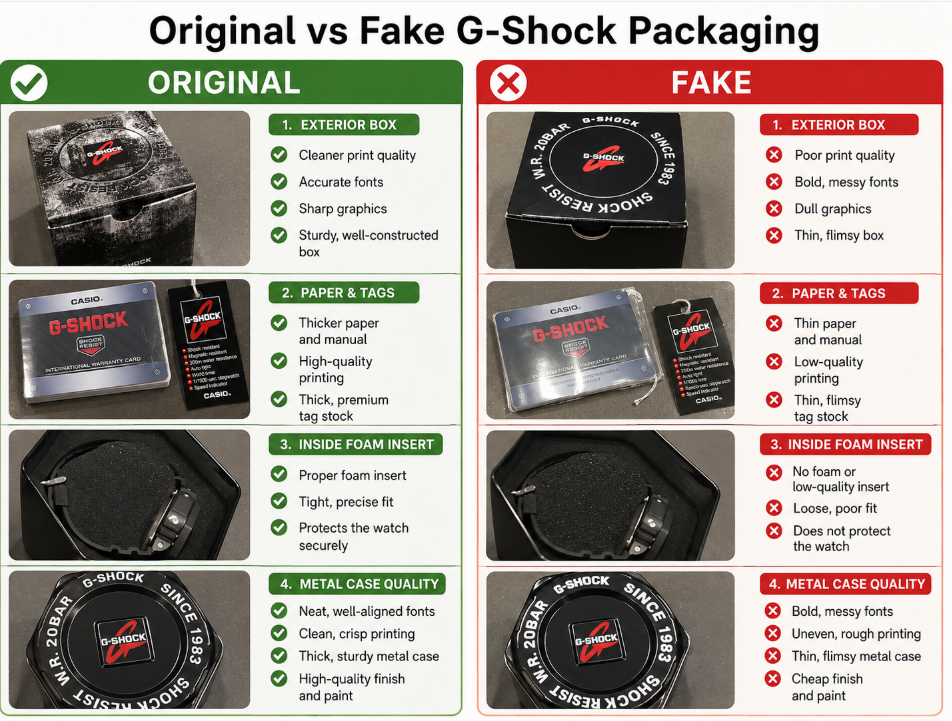 how to spot a fake g shock