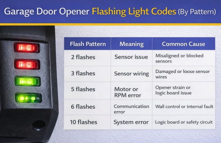 Garage Door Opener Flashing Light Codes