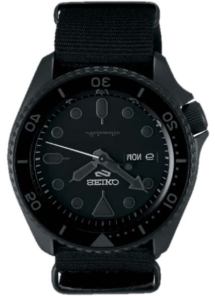 best all-black model Seiko 5 Sports SRPD79