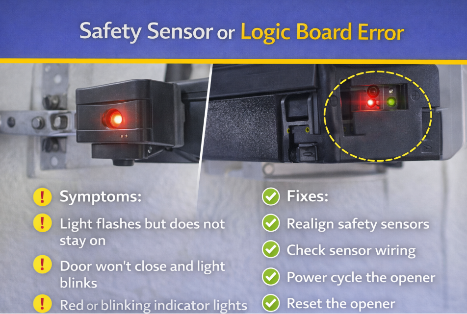 Safety Sensor or Logic Board Error