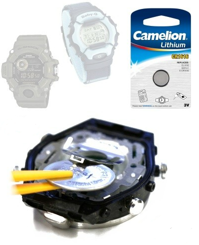 Casio watch battery and rechargeable cell identification