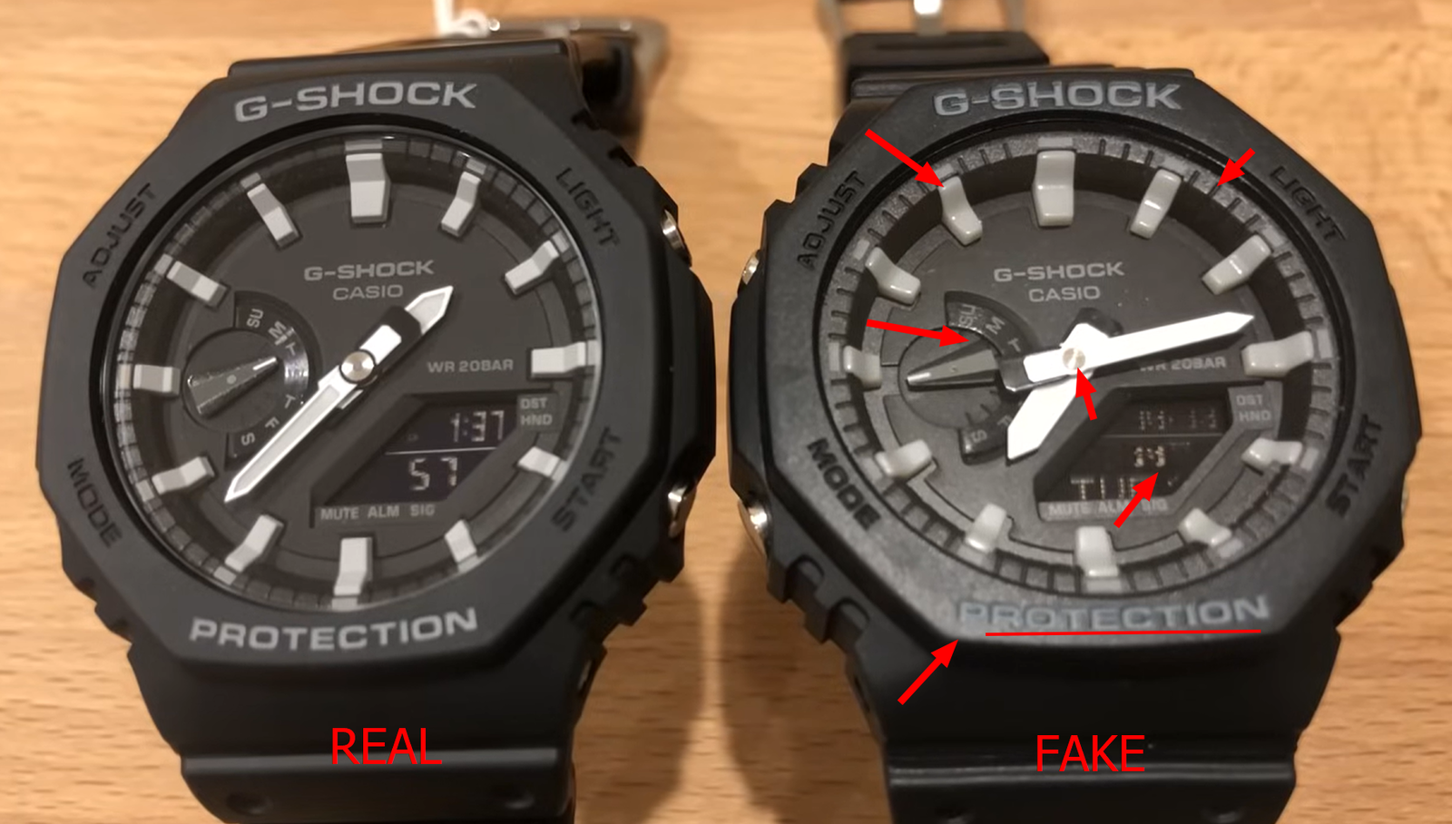 G-Shock GA-2100 Original vs Fake
