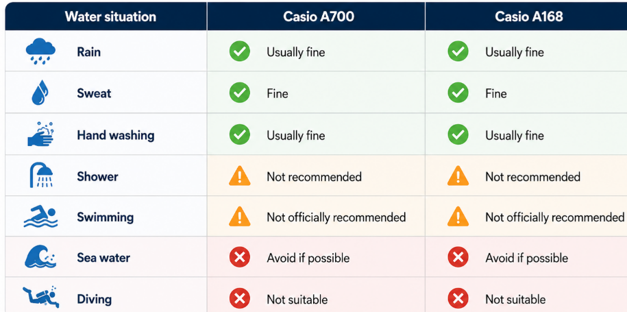 casio vintage a168 vs a700